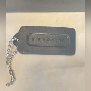 Coach Leather black hang tag Charm